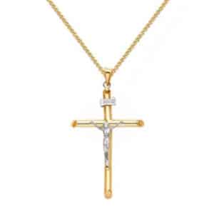 Anthony's Jewelers, gold crucifix and chain