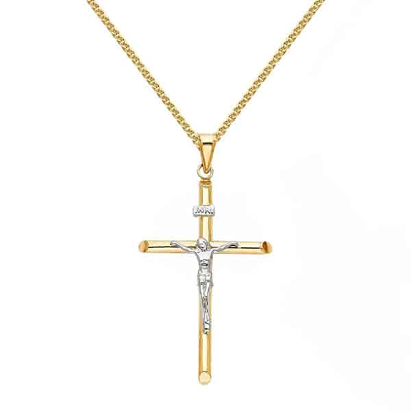Anthony's Jewelers, gold crucifix and chain
