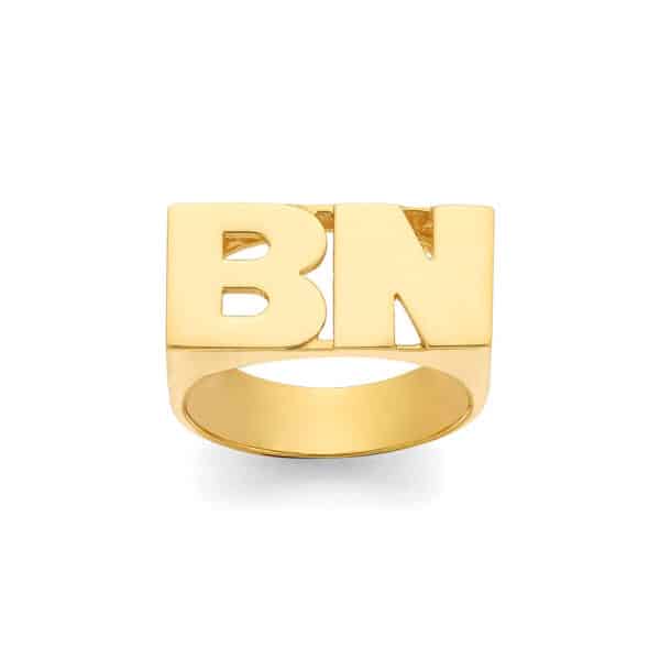 Personalized Large Name Ring