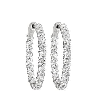 Lab hoops Lab Grown Diamond Hoop Earrings - Image 1