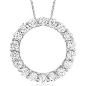 Lab Grown Round Diamond Circle Pendant