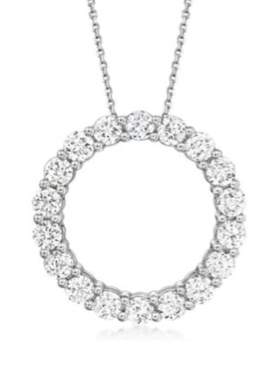 anthonys-jewelers-lab grown round diamond circle pendant Lab Grown Round Diamond Circle Pendant - Image 1